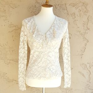 Vintage - MICHI Cream Lace Blouse